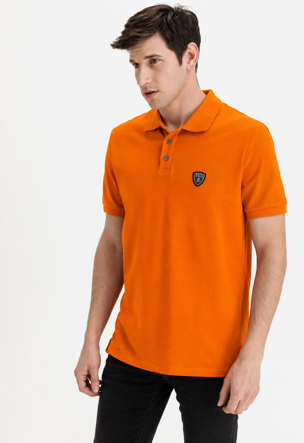 LAMBORGHINI POLO ORANGE "GRAFICO 63 AUTOMOBILI LAMBORGHINI EN LA ESPALDA"