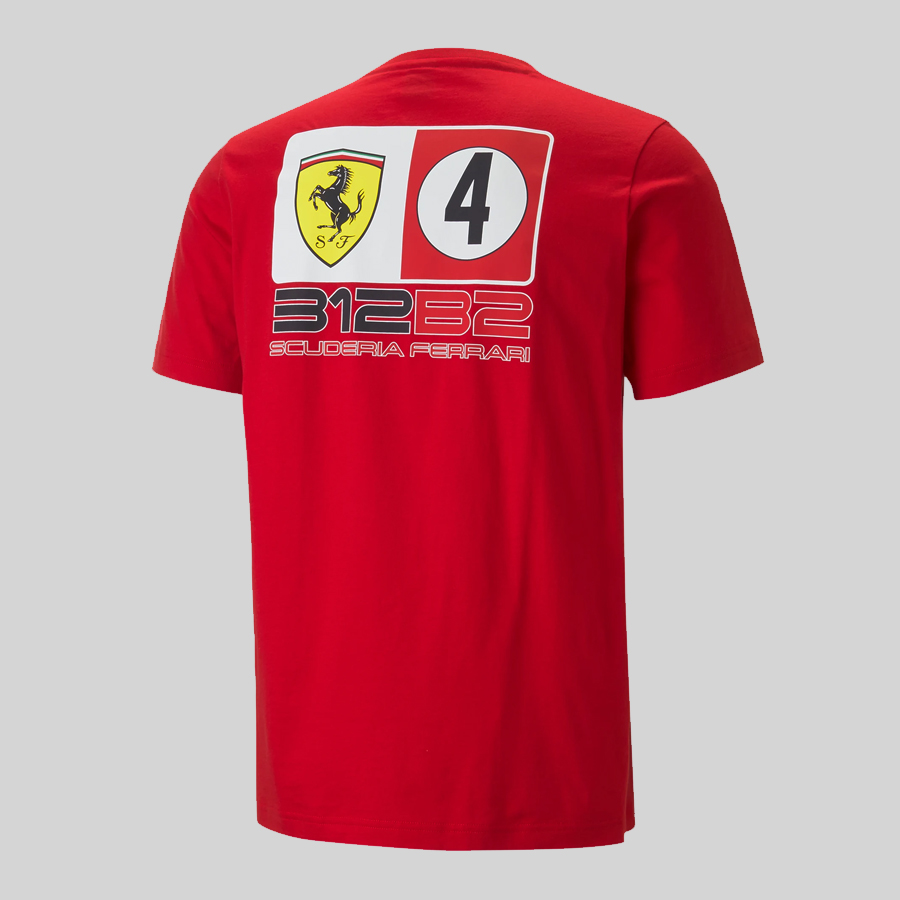 FERRARI RACE COLORED BIG SHIELD TEE ROSSO CORSA – Gp Store Latam