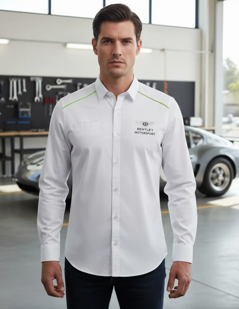 BENTLEY MOTORSPORT RACING TEAM SHIRT LONG SLEEVE WHITE - Imagen 5