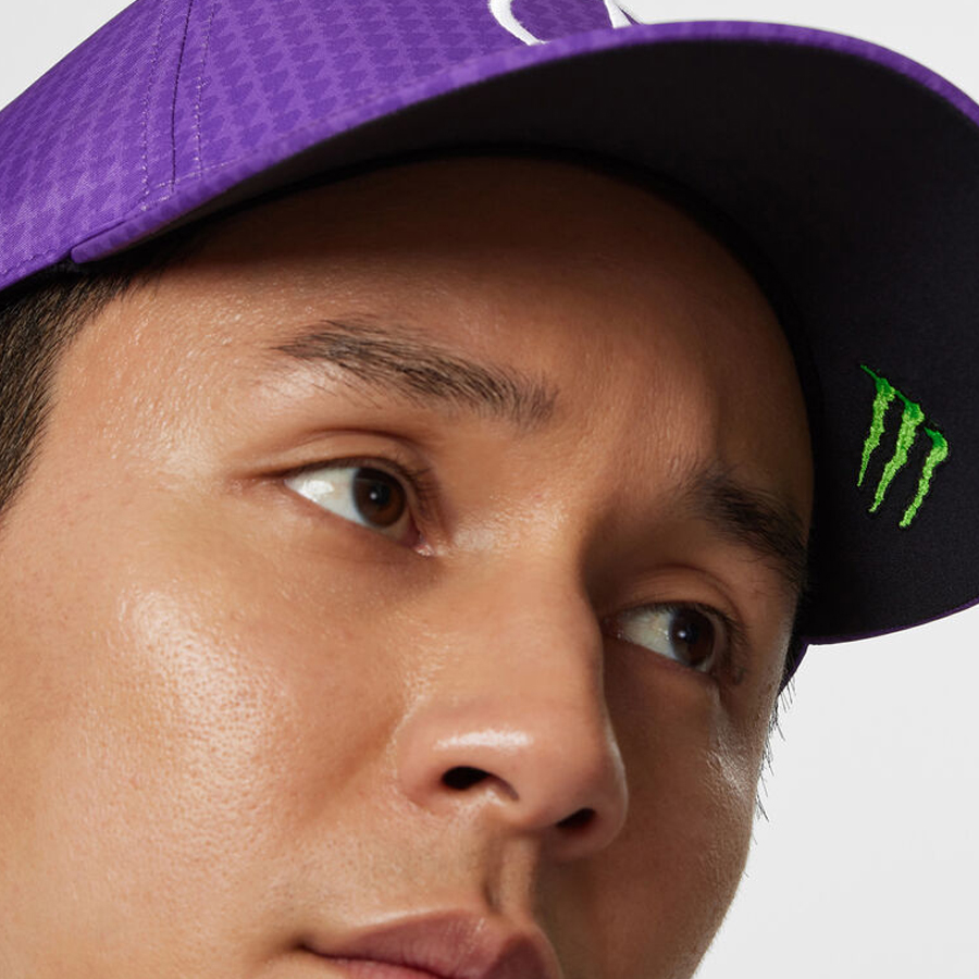 2022 MERCEDES-AMG PETRONAS REPLICA LEWIS DRIVER TRUCKER CAP - BLACK