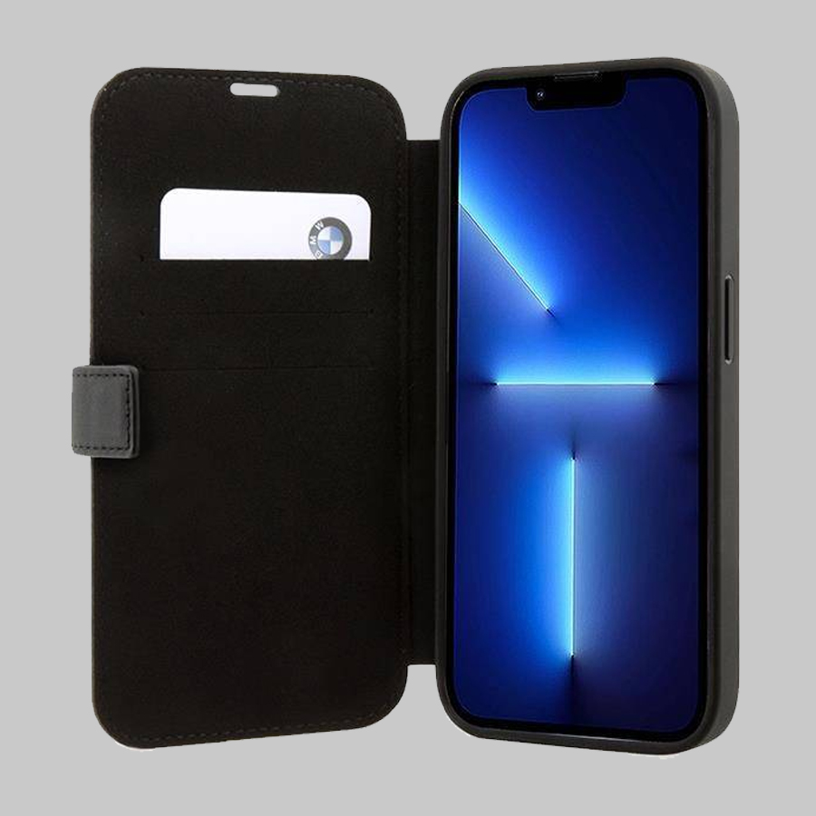 GP_STORE_LATAM_BMBKP14L22RDPK_BMW-–-IPHONE-14-PRO-GENUINE-LEATHER-BOOKTYPE-CASE-BLACK