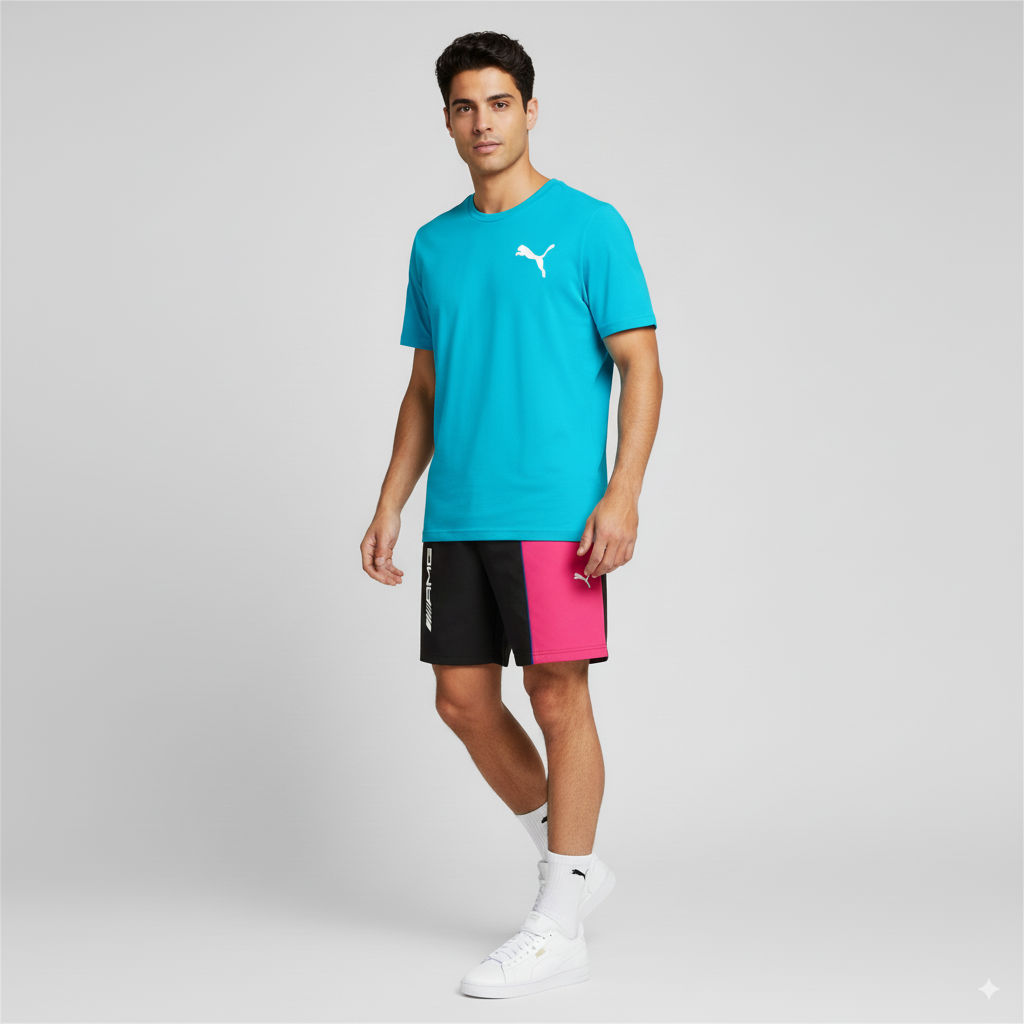 AMG WOVEN SHORTS MENS BLACK-PINK - Imagen 5