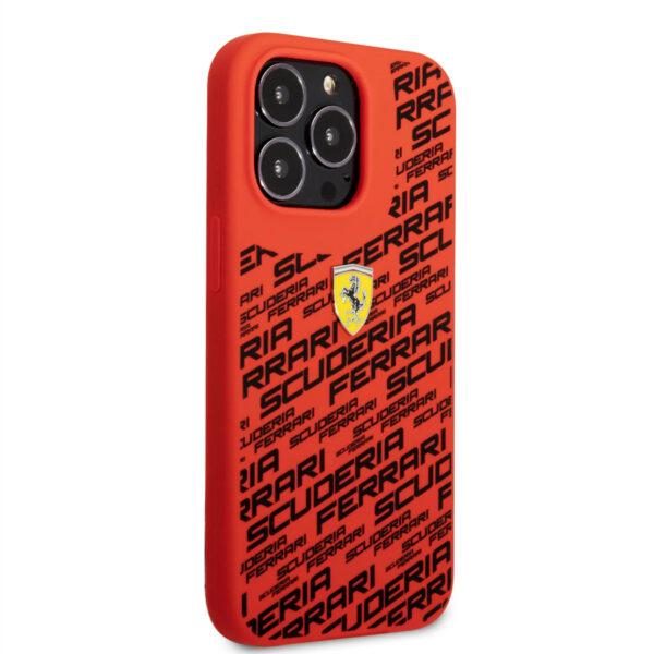 TIENDA-DE-FORMULA-1-FERRARI-IPHONE-14-PRO-SILICONE-RED-CASE-ALL-OVER-PRINTED-FEHCP14LSAOR
