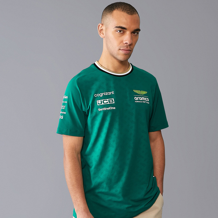 ASTON MARTIN F1 TEAM MENS ALONSO #14 TEE 2024 GREEN  Gp Store Latam