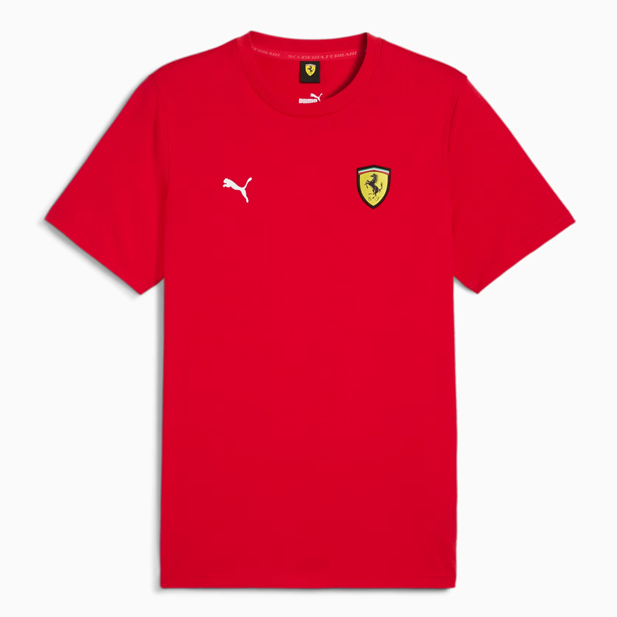 FERRARI RACE COLORED BIG SHIELD TEE RED - Gp Store Latam