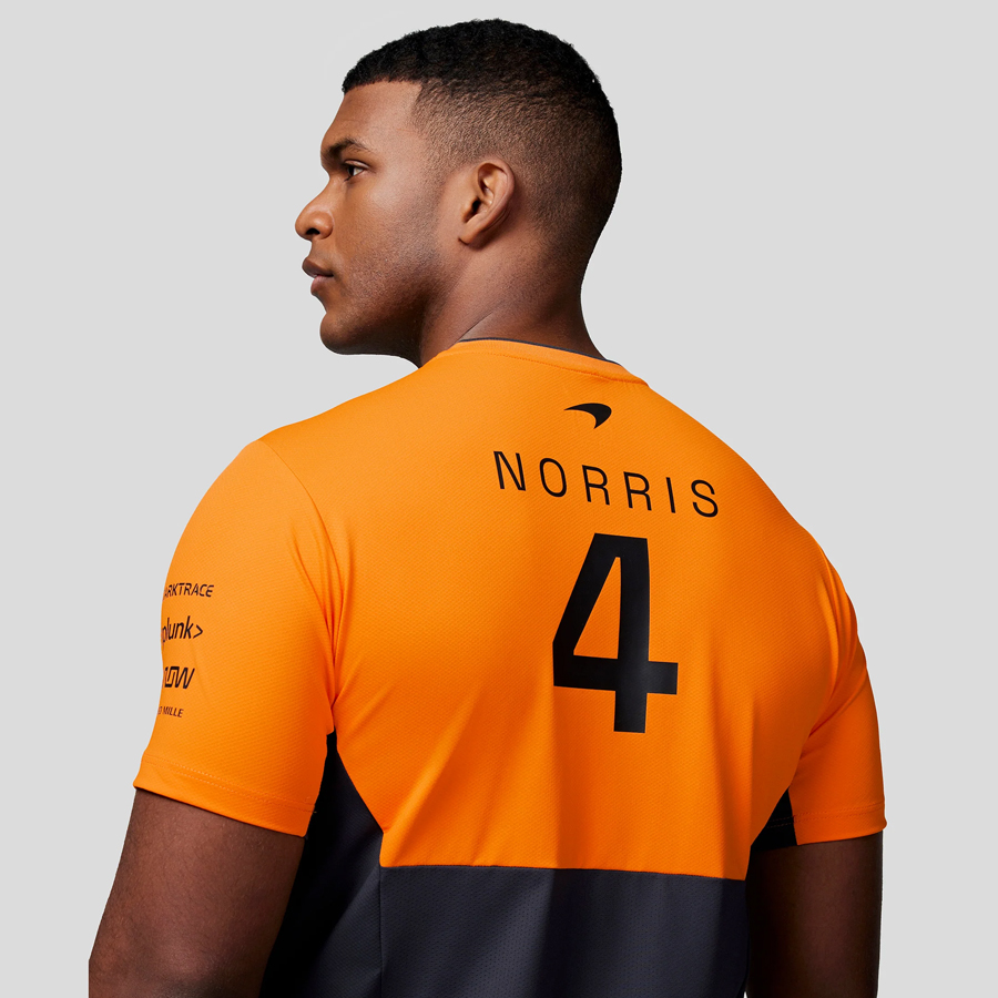 2025 McLaren Racing F1 T-Shirt Arancione - Lando Norris - Formula 1 - Taglie S-3XL Nuova - Foto 4