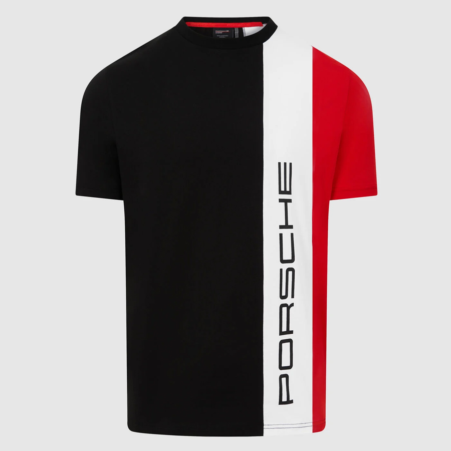 TIENDA-DE-FORMULA-1-MOTORSPORT-MOTO-GP-701228632-002-225-PORSCHE-FANWEAR-MENS-STRIPE-TEE-BLACK-RED-WHITE