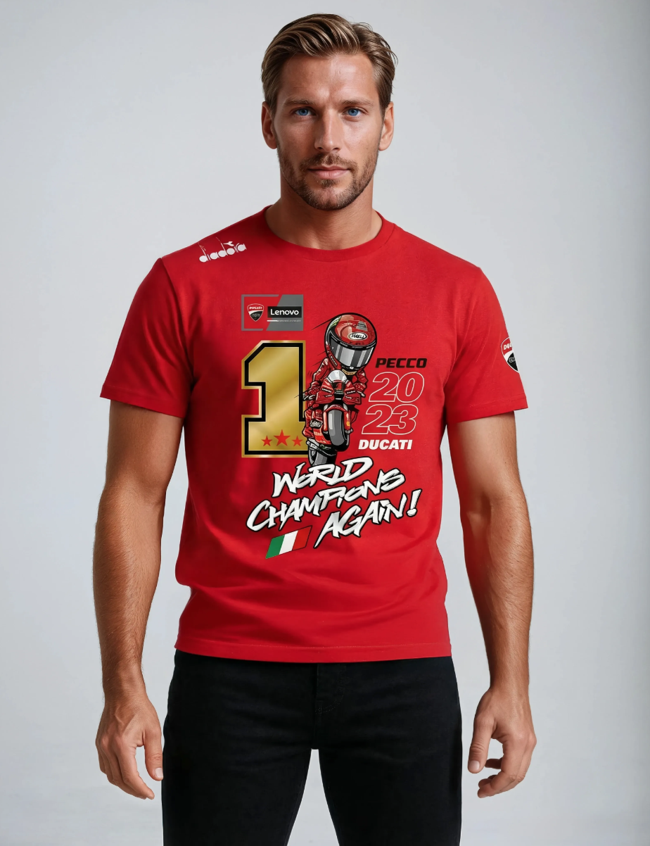 DUCATI FRANCESCO BAGNAIA T-SHIRT BAGNAIA WORLD CHAMPION 2023 - Imagen 5