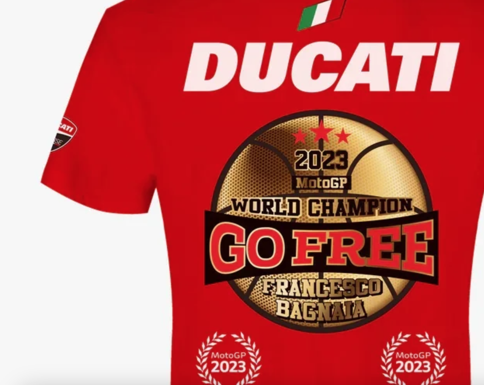 DUCATI FRANCESCO BAGNAIA T-SHIRT BAGNAIA WORLD CHAMPION 2023 - Imagen 4