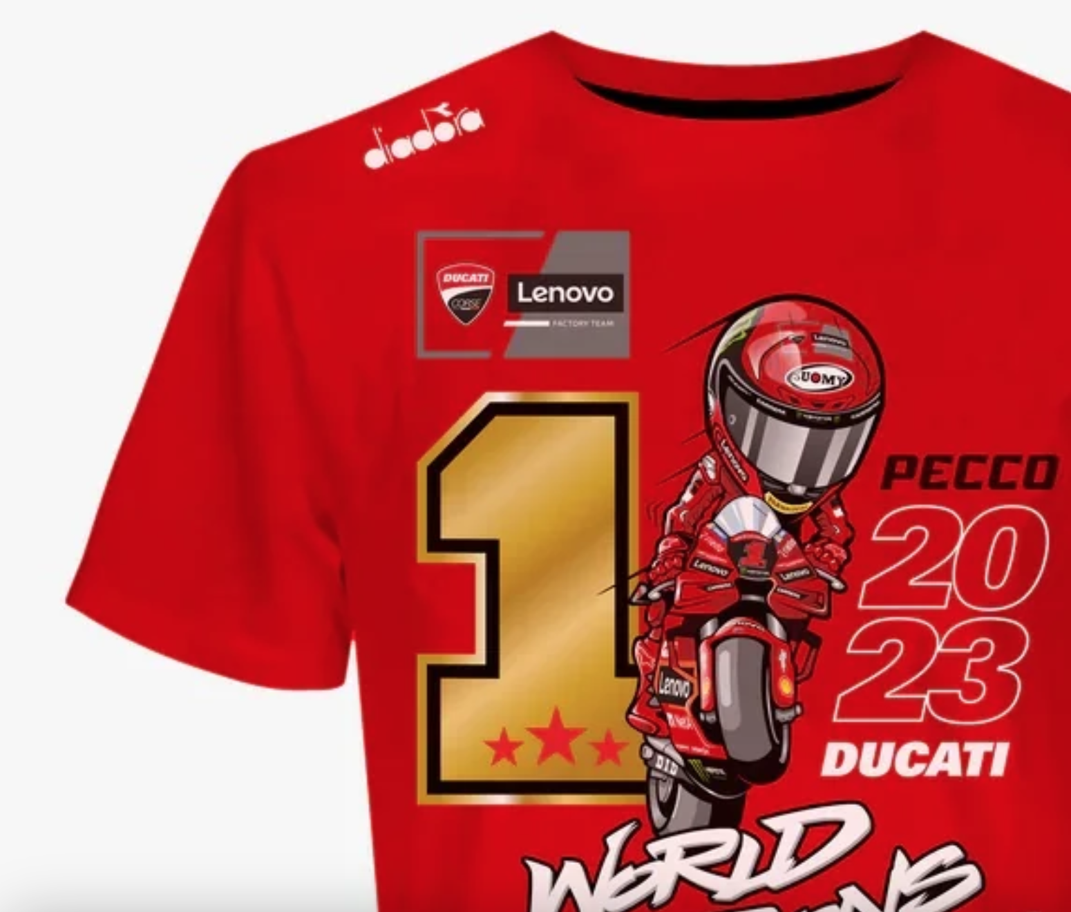 DUCATI FRANCESCO BAGNAIA T-SHIRT BAGNAIA WORLD CHAMPION 2023 - Imagen 3