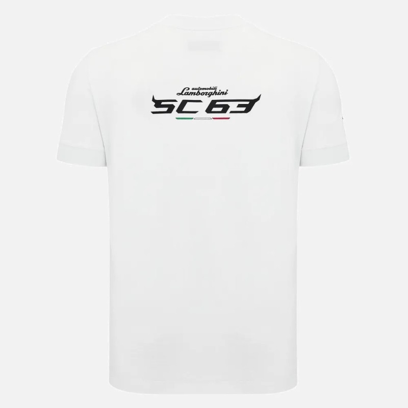 LAMBORGHINI SC63 HYPERCAR BIG SHIELD TEE WHITE - Imagen 5
