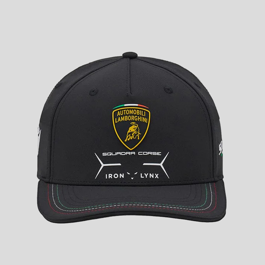 TIENDA-DE-FORMULA-1-MOTORSPORT-MOTO-GP-400023130001-LAMBORGHINI-SCUADRA-CORSE-HYPERCAR-LEMANS-SERIE-KIDS-CAP-BLACK-2025
