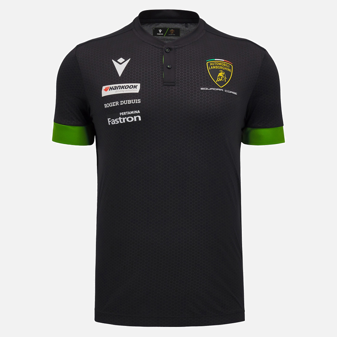LAMBORGHINI SCUADRA CORSE KORAN POLO MENS BLACK / GREEN 2025
