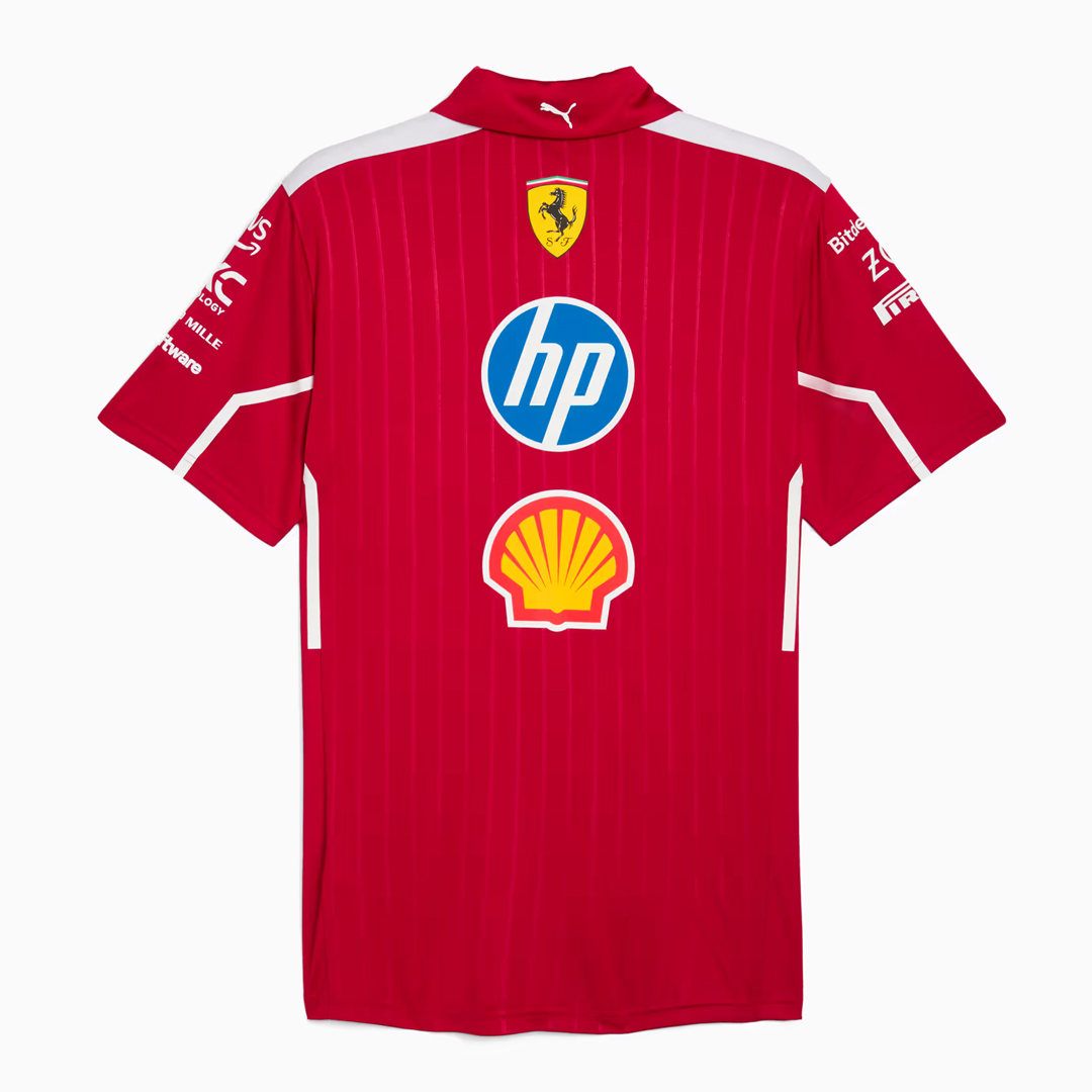 SCUDERIA FERRARI TEAM POLO PRO MENS DARK CHERRY 2025 – Gp Store Latam