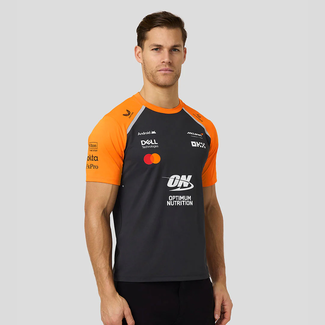 Castore T-Shirt Ufficiale McLaren F1 Team - Uomo - Colori Autumn Glory - 3XL