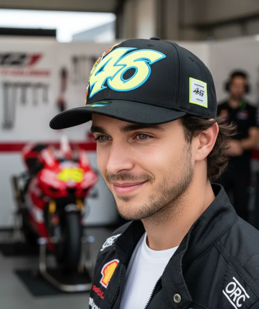 VALENTINO ROSSI #46 HERITAGE "SUN AND MOON" MIDVISOR CAP - BLACK 2025 - Imagen 5