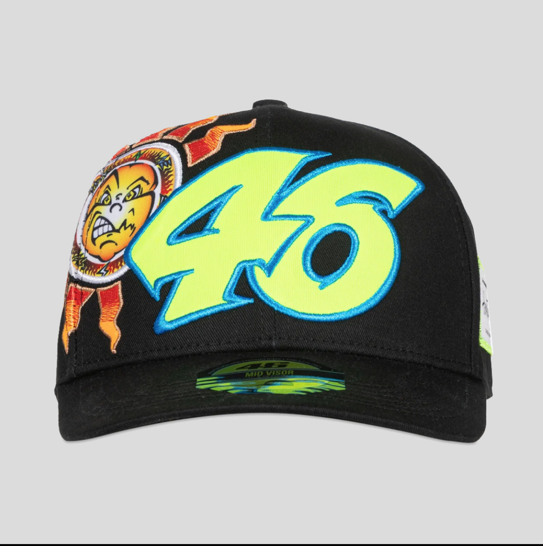 VALENTINO ROSSI #46 HERITAGE "SUN AND MOON" MIDVISOR CAP - BLACK 2025 - Imagen 7