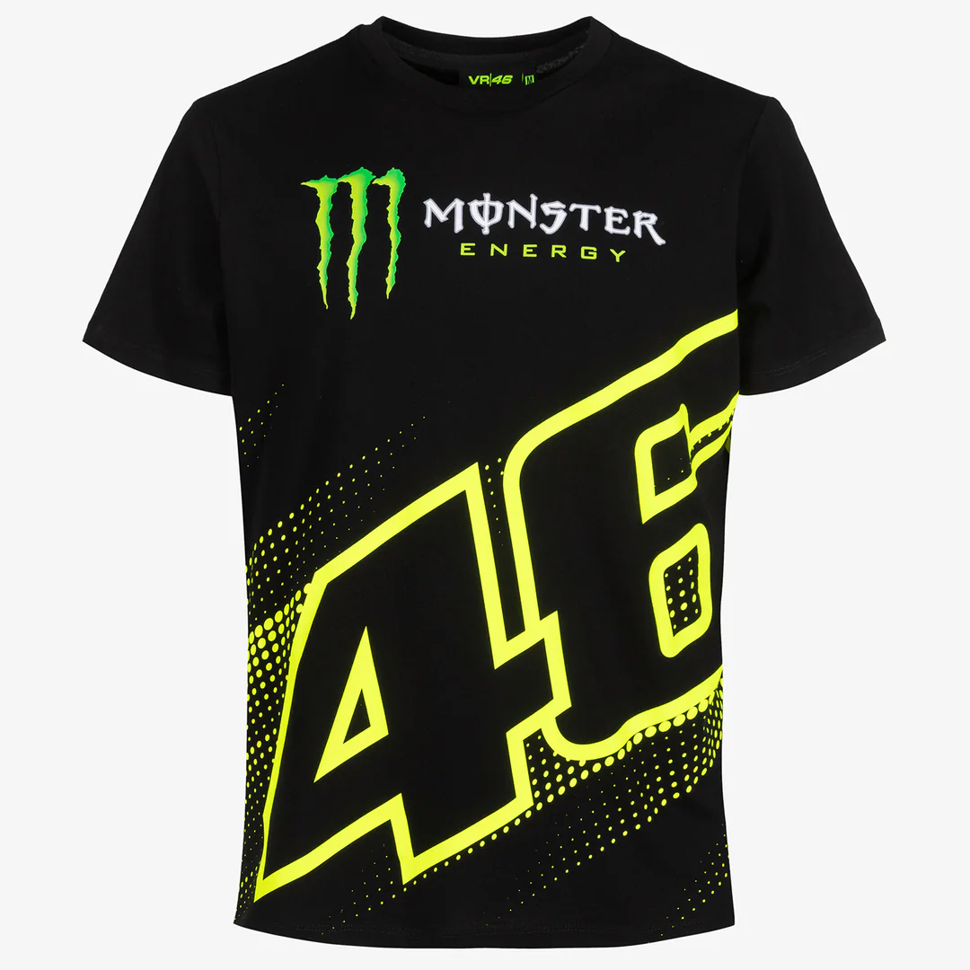 VALENTINO ROSSI #46 DUAL MONSTER 46 MAN T-SHIRT - BLACK 2025 – Gp