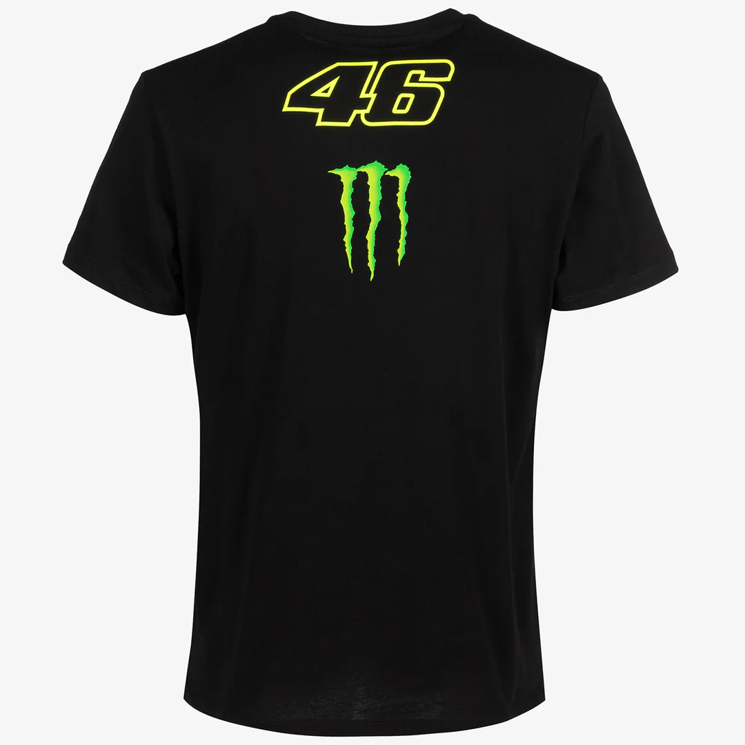 VALENTINO ROSSI #46 DUAL MONSTER 46 MAN T-SHIRT - BLACK 2025 – Gp