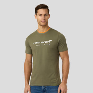 TIENDA DE FORMULA 1 MOTORSPORT MOTO GP TM10941-100 MCLAREN F1 FW CORE ESSENTIALS TEE DEEP LICHEN GREEN 2025