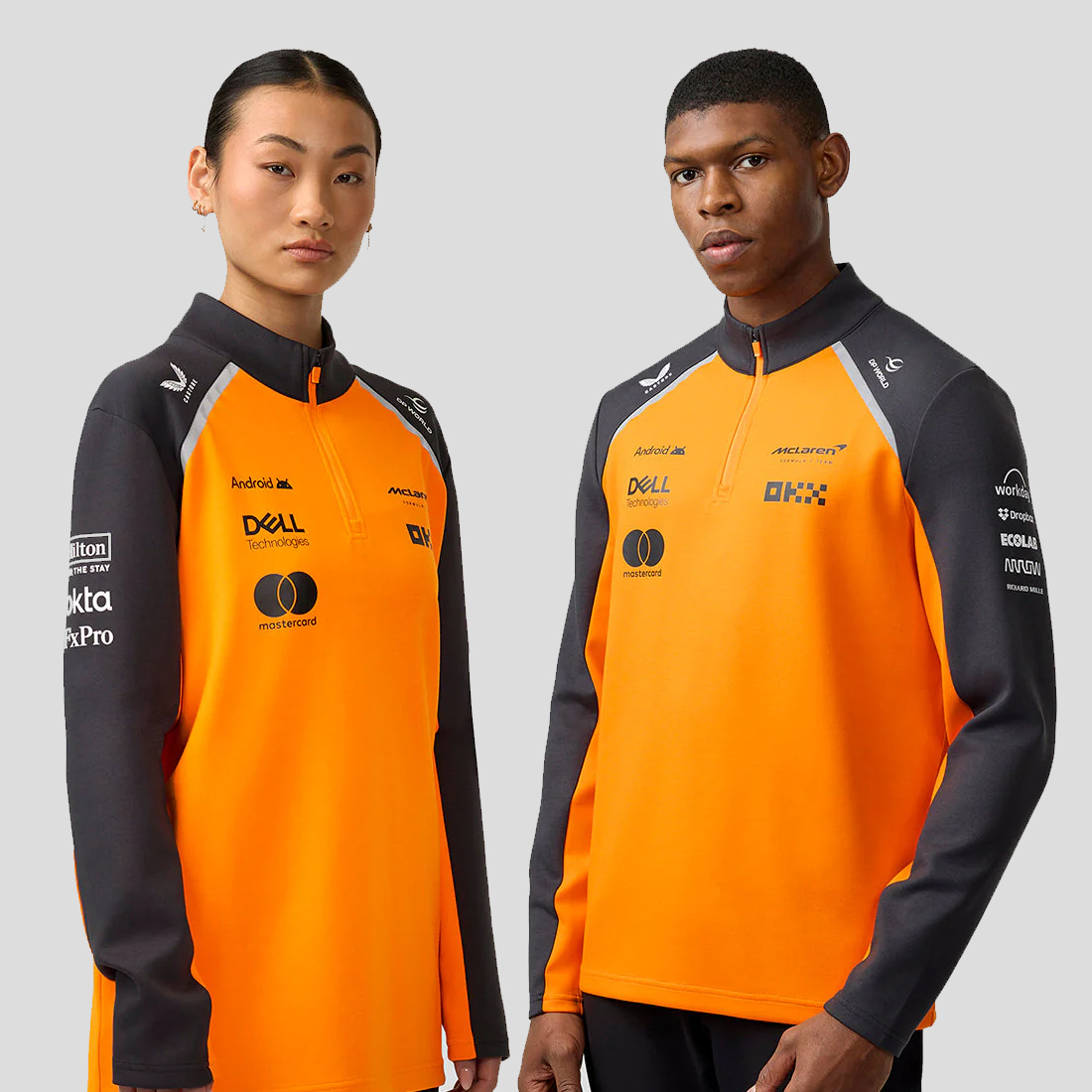 TIENDA-DE-FORMULA-1-MOTORSPORT-MOTO-GP-TU9919-088-McLAREN-F1-TEAM-QUARTER-ZIP-TOP-UNISEX-AUTUMN-GLORY-2025