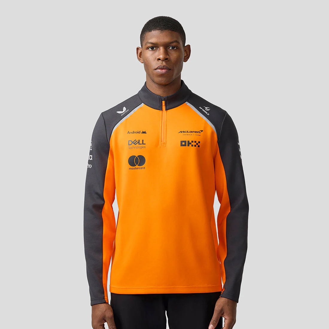 TIENDA-DE-FORMULA-1-MOTORSPORT-MOTO-GP-TU9919-088-McLAREN-F1-TEAM-QUARTER-ZIP-TOP-UNISEX-AUTUMN-GLORY-2025