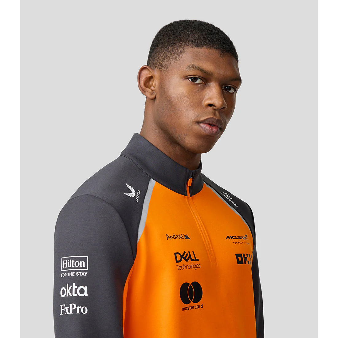 TIENDA-DE-FORMULA-1-MOTORSPORT-MOTO-GP-TU9919-088-McLAREN-F1-TEAM-QUARTER-ZIP-TOP-UNISEX-AUTUMN-GLORY-2025