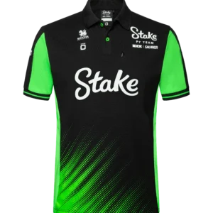 Stake F1 Kick Sauber 2025 Men's Team Polo Shirt - Black