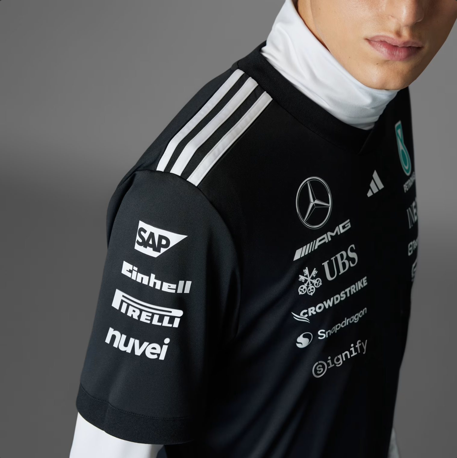MERCEDES - AMG PETRONAS FORMULA ONE TEAM DRIVER JERSEY MEN - Imagen 3