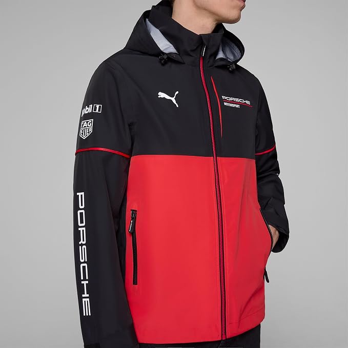 Porsche Motorsport Team Rain Jacket - Black - Imagen 5
