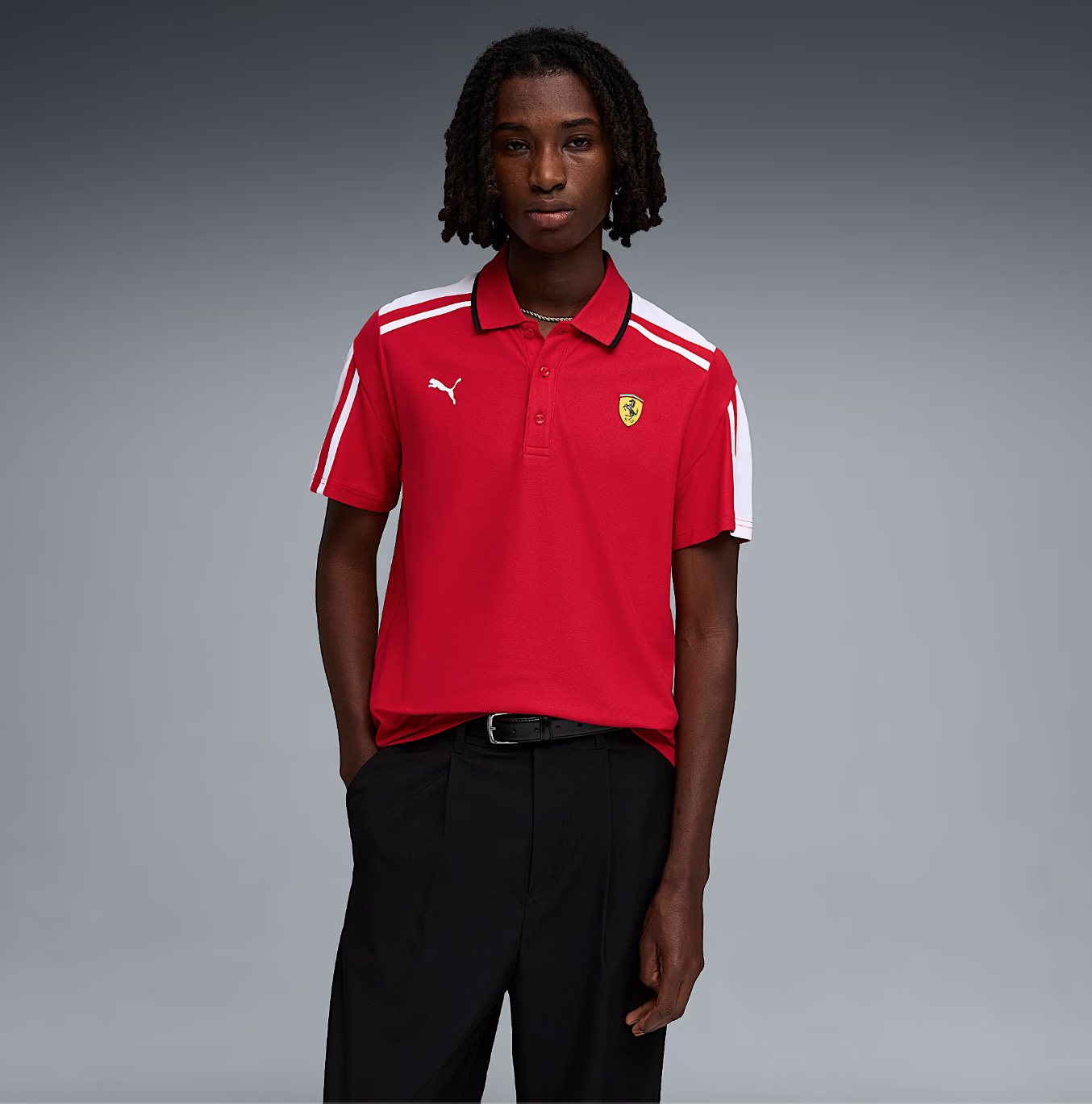 Scuderia Ferrari MT7 Polo Hombre Rojo