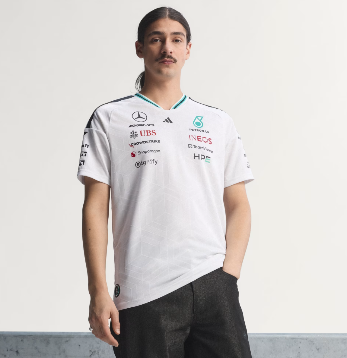 MAPF1 ADIDAS TEAM DRIVER TEE PRO WHITE MENS