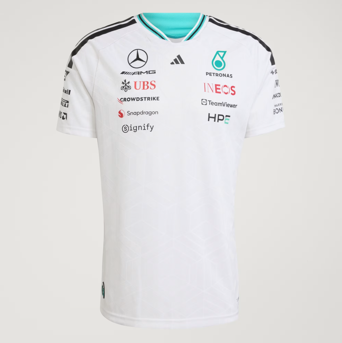MAPF1 ADIDAS TEAM DRIVER TEE PRO WHITE MENS - Imagen 5