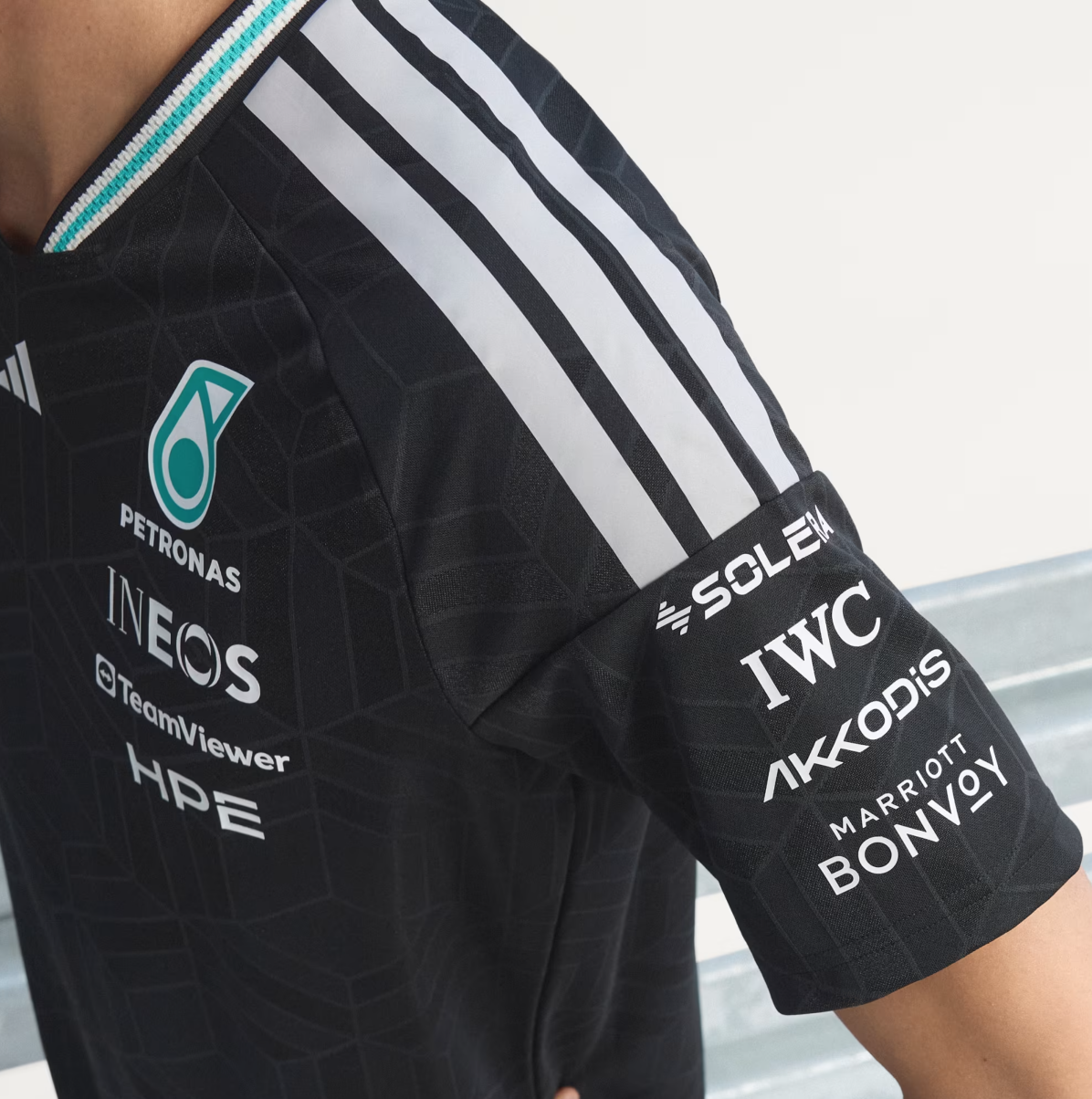 MAPF1 ADIDAS TEAM DRIVER TEE PRO BLACK MENS - Imagen 7