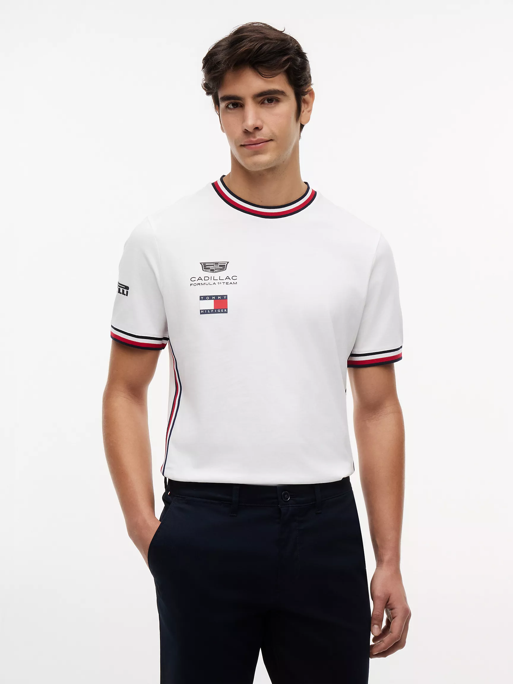 TOMMY HILFIGER CADILLAC F1 TEE MENS WHITE