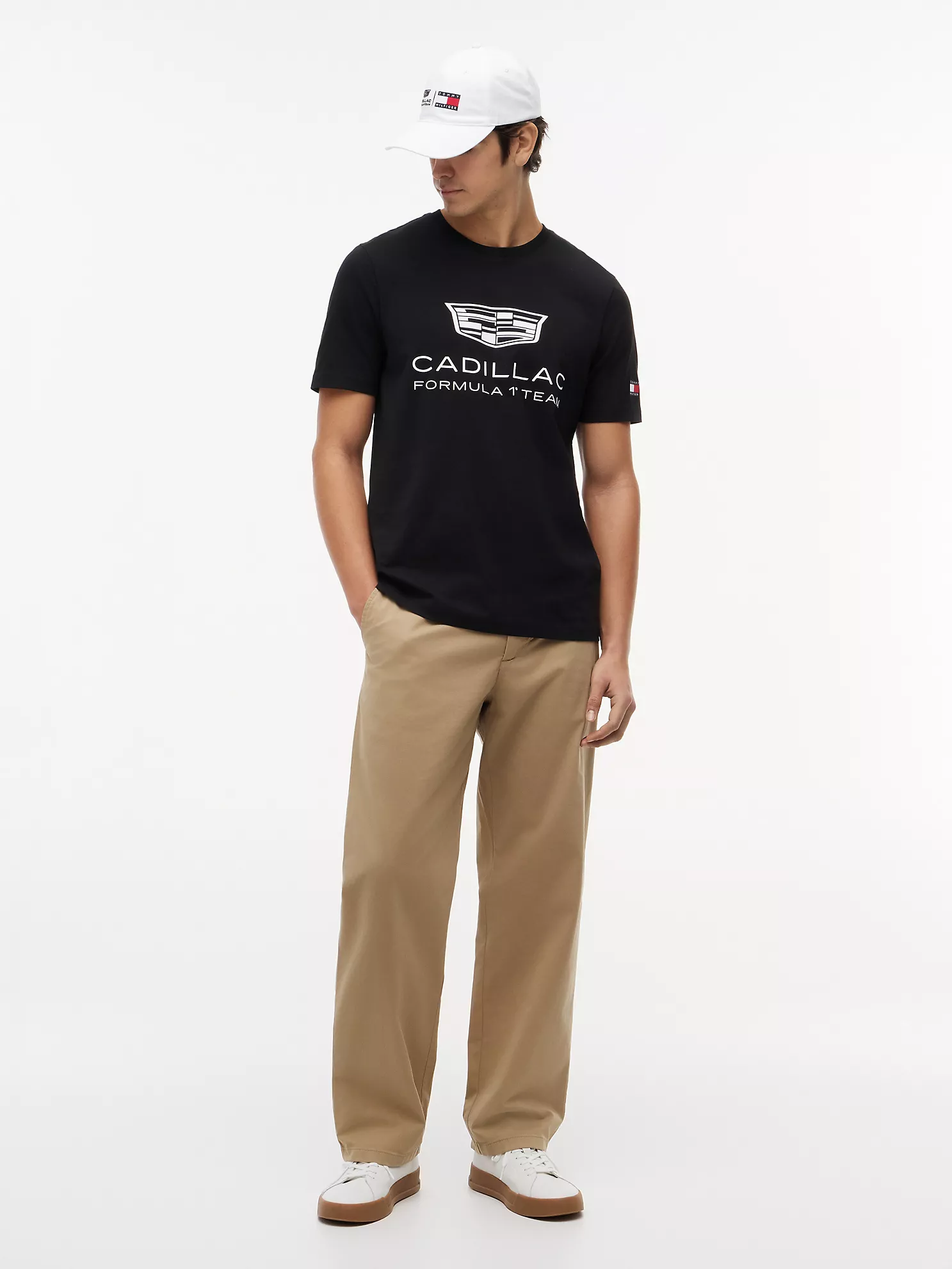 TOMMY HILFIGER CADILLAC F1 BIG LOGO TEE MENS BLACK - Imagen 3