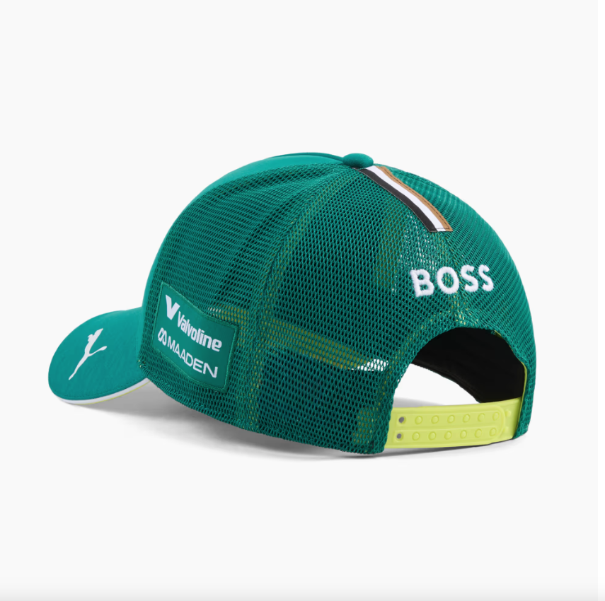 ASTON MARTIN F1 LANCE STROLL #18 TRUCKER CAP GREEN LUX 2026 - Imagen 5