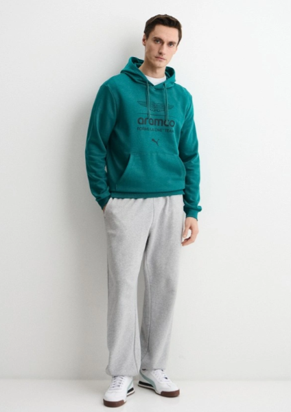 ASTON MARTIN F1 ESSENTIAL HOODIE GREEN LUX MENS - Imagen 4