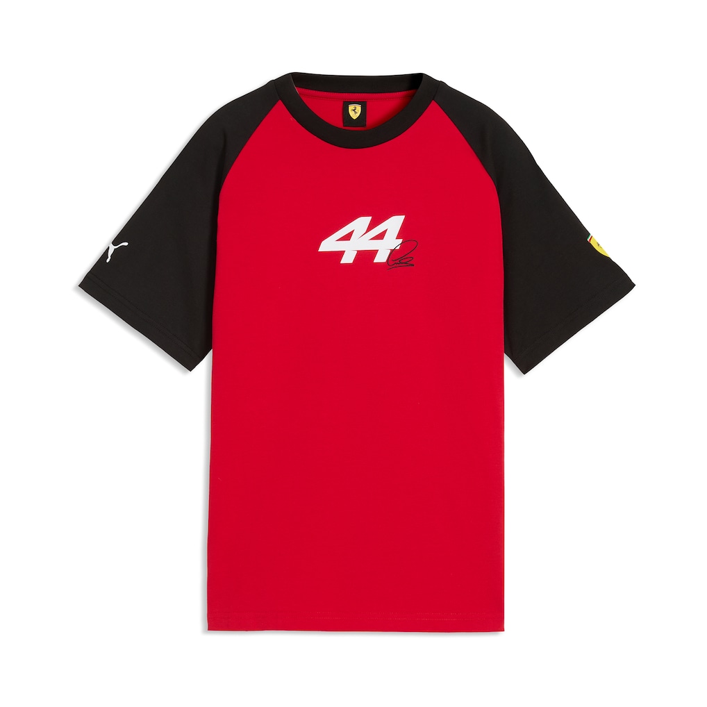 FERRARI FW HAMILTON #44 TEE KIDS ROSSO CORSA-BLACK - Imagen 2