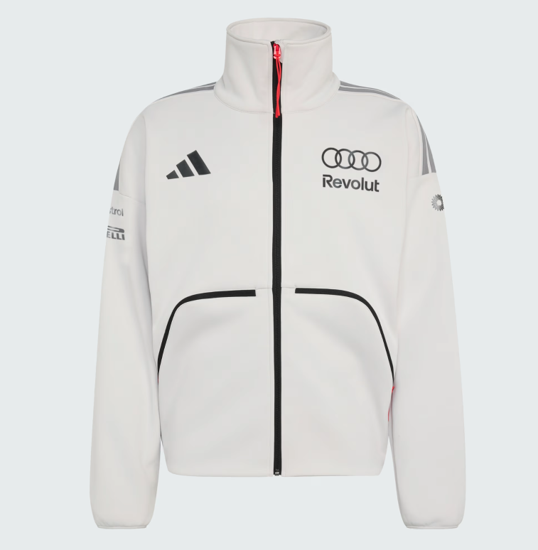 AUDI REVOLUT F1 ENGINEERS & MARKETING TRACK TOP JACKET CHALK PEARL-IRON METALLIC 2026 - Imagen 5