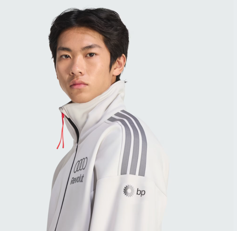 AUDI REVOLUT F1 ENGINEERS & MARKETING TRACK TOP JACKET CHALK PEARL-IRON METALLIC 2026 - Imagen 7