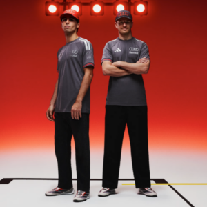 AUDI REVOLUT F1 ADIDAS FEROZA MID 2026 CHALK PEARL- UTILITY BLACKGREY- HI-RES RED