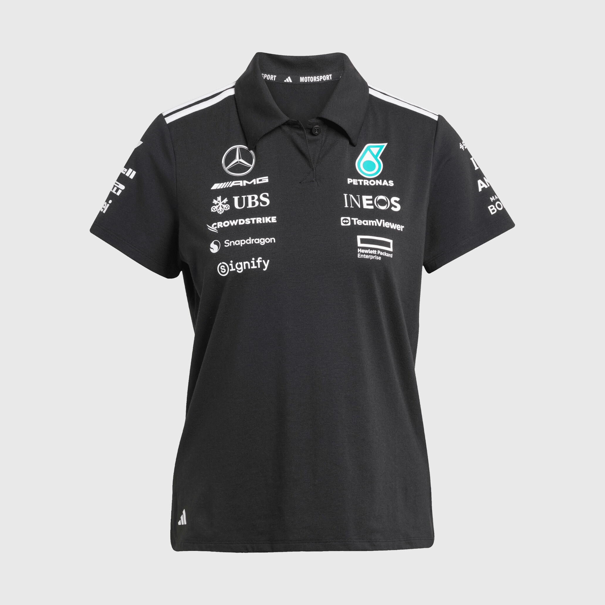 MAPF1 ADIDAS POLO TEAM WOMENS BLACK 2026 - Imagen 6