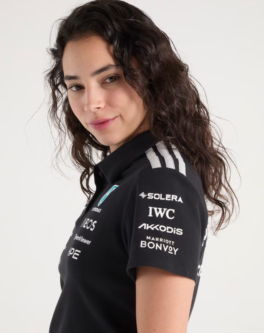 MAPF1 ADIDAS POLO TEAM WOMENS BLACK 2026 - Imagen 4