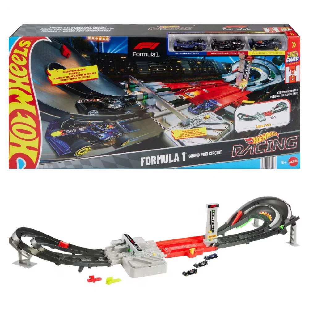 Hot Wheels | Race Fórmula 1 Circuito de Gran Premio 3pk a escala 1:64 coches de juguete - Imagen 4