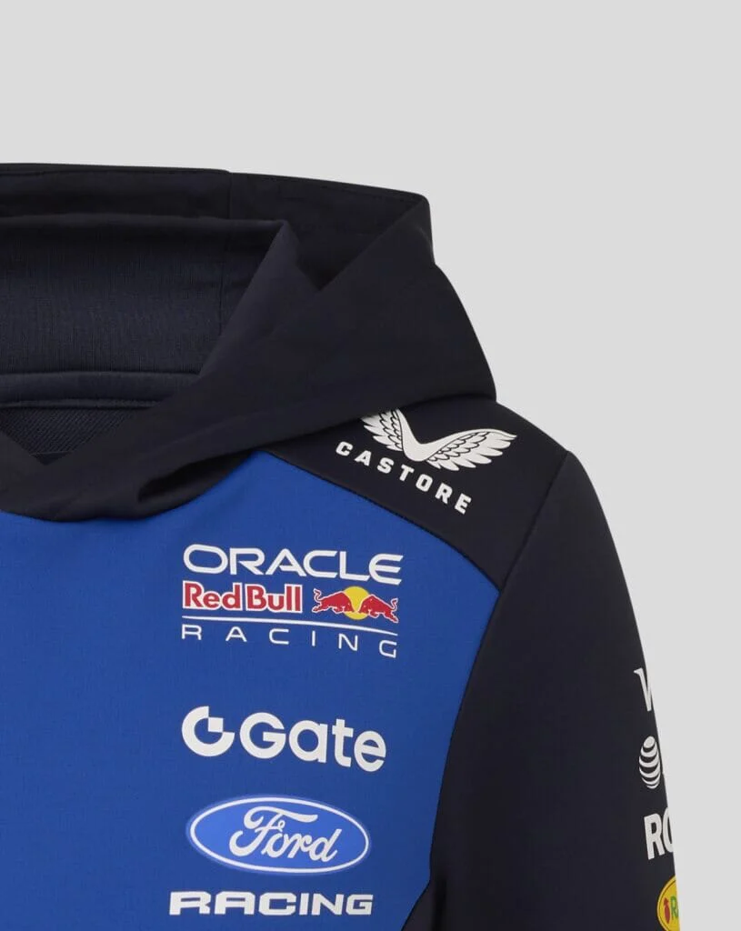Red Bull Racing F1 Kid's 2026 Team Pullover Hoodie- Youth Blue/Navy - Imagen 6