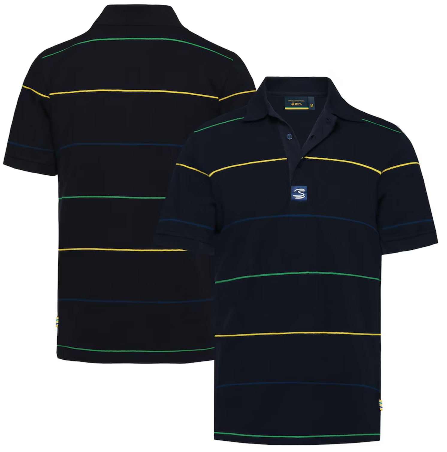 AYRTON SENNA STRIPE POLO NAVY MENS - Imagen 3