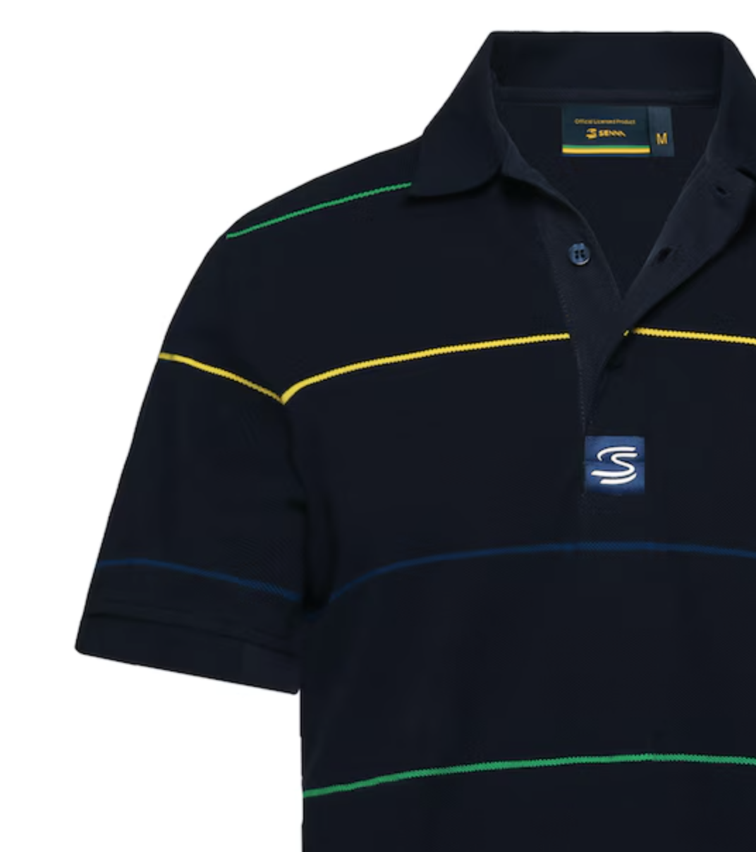 AYRTON SENNA STRIPE POLO NAVY MENS - Imagen 2