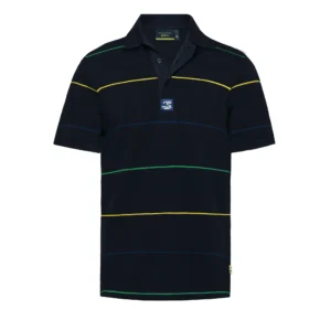 AYRTON SENNA STRIPE POLO NAVY MENS
