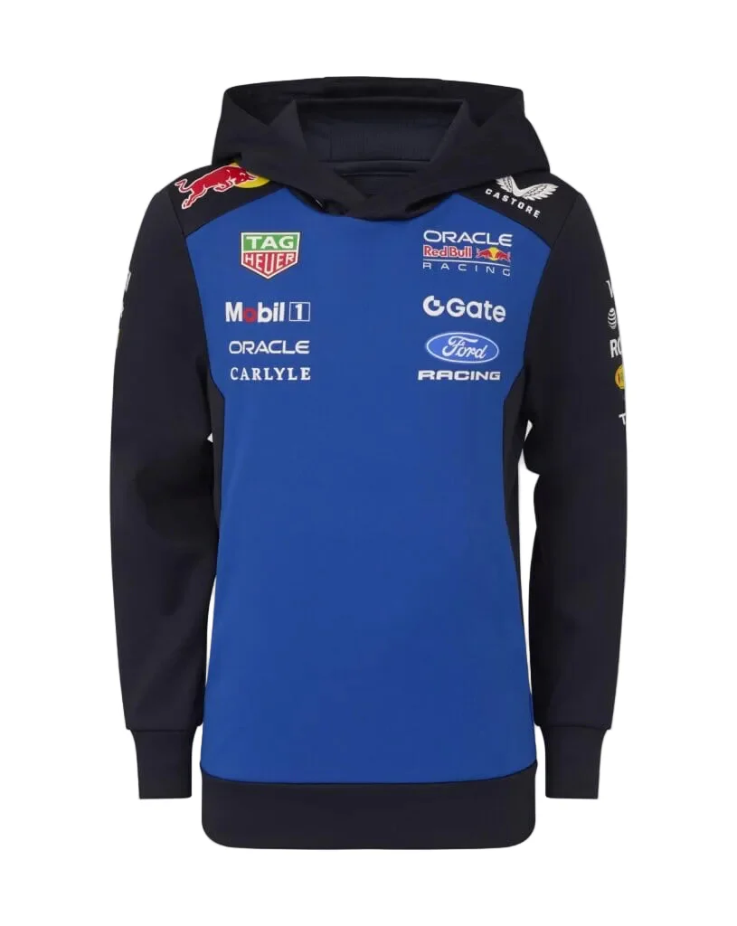 Red Bull Racing F1 Kid's 2026 Team Pullover Hoodie- Youth Blue/Navy